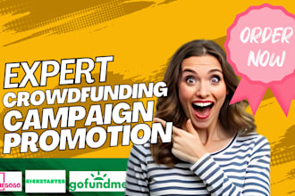 creation promotion for crowdfunding gofundme kickstarter campaign