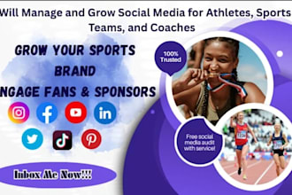manage and grow social media for student athletes and sports team