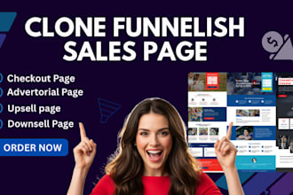 clone shopify landing page or advertorial page with replo pagefly gempages