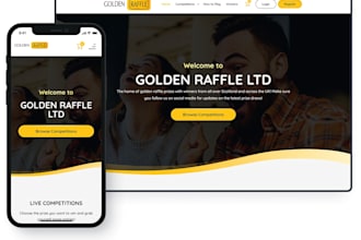 design raffle website giveaway website competition website raffle ticket website
