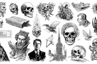 design a tattoo in black and white or in color