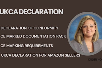 prepare ukca, ce  declaration of conformity, eu marking for amazon, ebay product