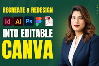 convert indesign, pdf, illustrator, photoshop, figma files to canva