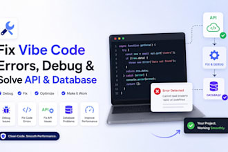 fix vibe code errors, bugs, api and database