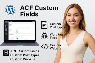 design a wordpress website using advanced custom fields acf custom post type