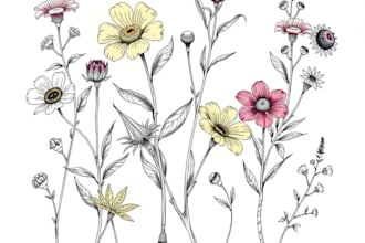 do botanical illustrations in pen and ink