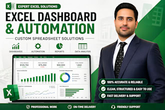 create custom excel spreadsheets dashboards and automation