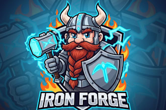 do a modern dwarf mascot logo with t shirt design