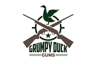 design attractive duck guns shop logo