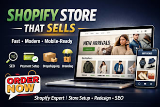 best shopify store design for clothing brand logo banner design ai website dev