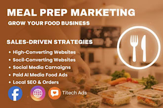 facebook ads expert for meal prep website subscription catering meal website