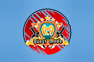create a new powerful colorful logo for quest mode