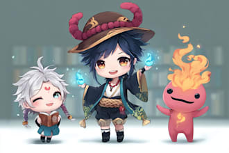 draw a cute chibi character
