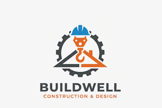 design a modern construction and real estate logo