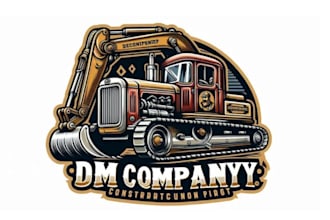 vintage excavator heavy equipment construction mascot logo
