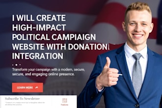 create high impact political campaign website with donation integration