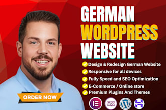 build german wordpress website, design and redesign german wordpress website