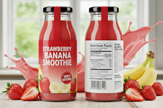 create can label, juice label, jar label, and packaging design