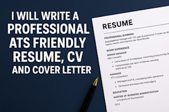 write a professional resume, CV and cover letter