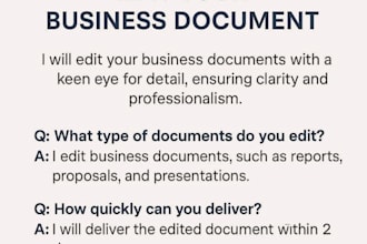 professionally edit your business document