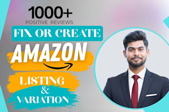 create amazon fba product listing and variation or fix error