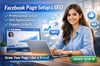 setup professional facebook page with SEO