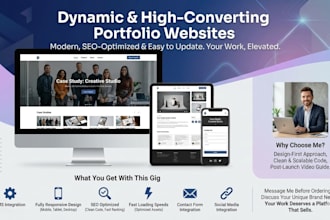 design and develop a dynamic, responsive portfolio website