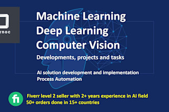 do machine learning, deep learning, computer vision projectss