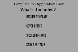 create ats friendly CV with 3 different color options with a covering a letter