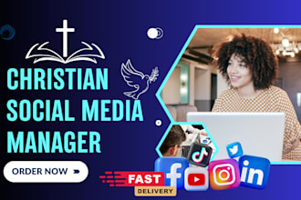 be your christian social media manager content creator social medial content