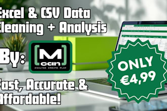 organize excel and clean data