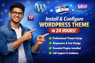 install and configure any wordpress theme in 24 hours