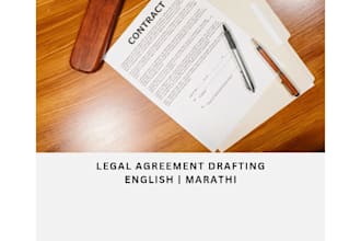 draft legal contracts in english and marath