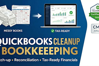 quickbooks online bookkeeping, catch up and bank reconciliation