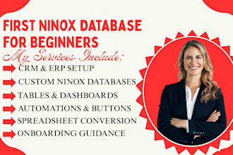 build your first ninox database, crm, erp system