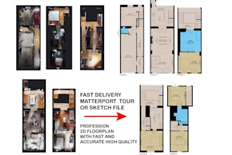 redraw professional 2d floor plans from matterport scans