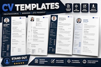 urgently do professional CV design resume design in 1 hour