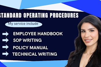write standard operating procedures document,sops,manual,policies,user guides
