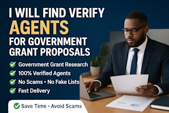 find verify agents for government grant proposals