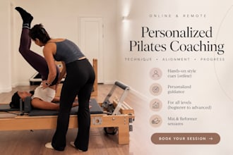 provide a live personalized 1 on 1 pilates training session