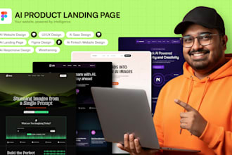 design a high converting ai product landing page in figma