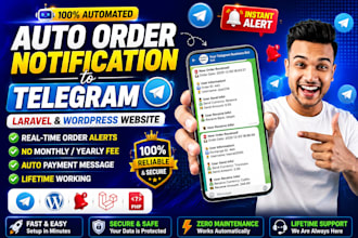setup telegram order notification for own website