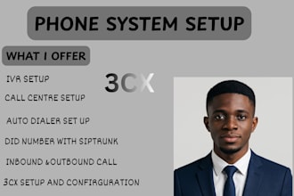 setup auto dialer sip trunk did number call centre 3cx configuration
