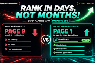 do parasite SEO on high da sites to rank keywords on google fast