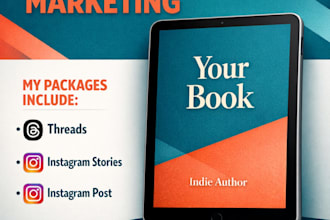 provide book, ebook promotion and marketing on threads