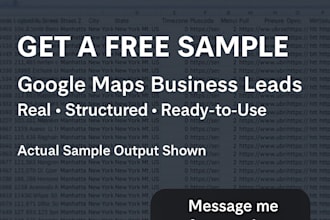 scrape google maps business leads for any niche and location