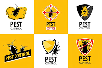 design a professional pest control logo with insect mascot or modern icon