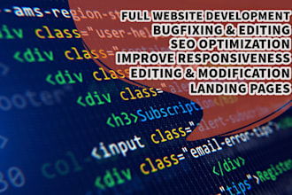 fix, edit or modify website, debug or create responsive, wordpress webflow web