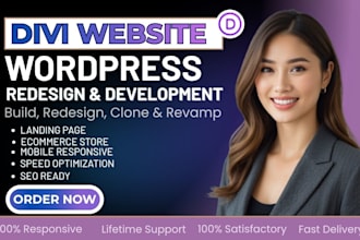 build divi wordpress website, redesign divi website and divi 5