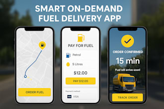 develop fuel delivery app, gas station app, gas station website